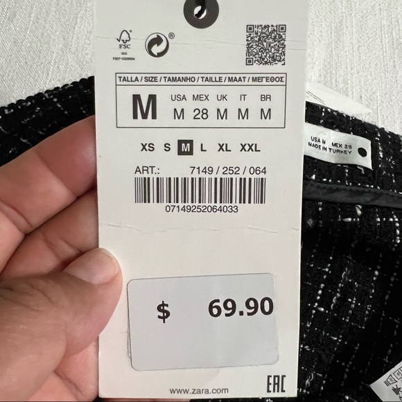 Zara Women’s Textured Wide Leg Pants - Picture 11 of 12